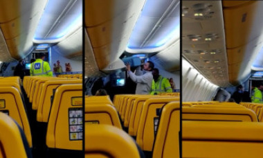 Un bărbat a fost dat jos din avion la Cluj, iar ceilalți pasageri au aplaudat. Ce s-a întâmplat