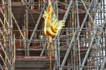 PARIS, Notre-Dame, installation of the new rooster.