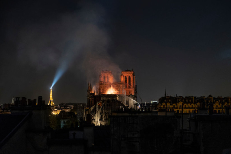 Fire Breaks Out At Iconic Notre-Dame Cathedral In Paris