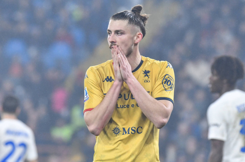 delusion of Radu Dragusin of Genoa during Italian Serie A match between Genoa CFC vs FC Inter on 29 december 2023 at the