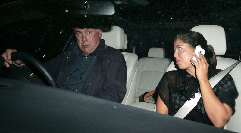 Carlo Ancelotti and Marina Cetu out and about, London, Britain - 13 Jul 2010