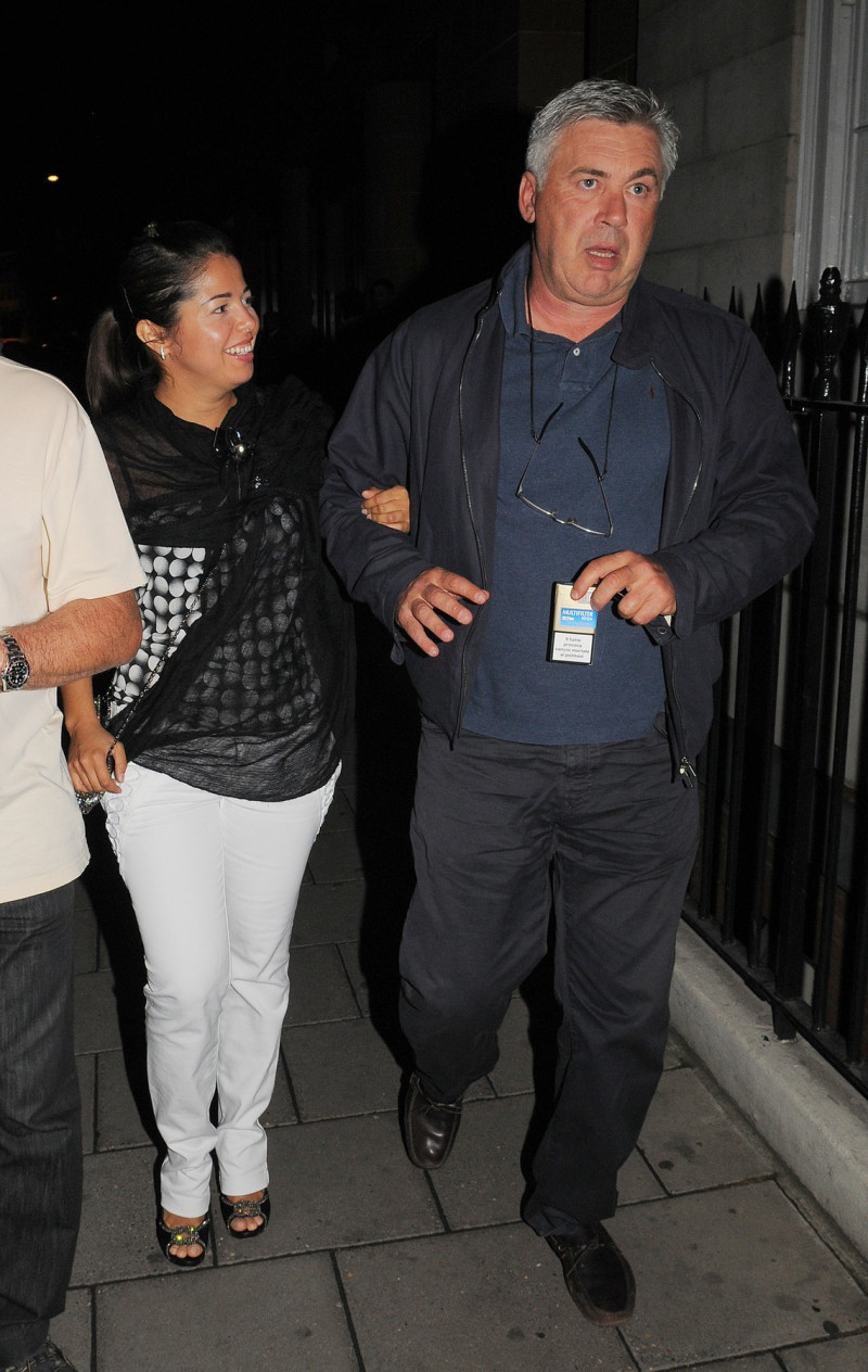 Carlo Ancelotti and Marina Cetu out and about, London, America - 13 Jul 2010