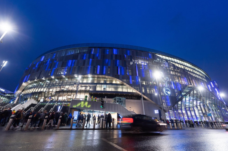 19 February 2020, Great Britain, London: Football: Champions League, round of 16, first leg, Tottenham Hotspur - RB Leipzig at Tottenham Hotspur Stadium. View of the stadium on White Hart Lane. Photo: Robert Michael/dpa-Zentralbild/dpa