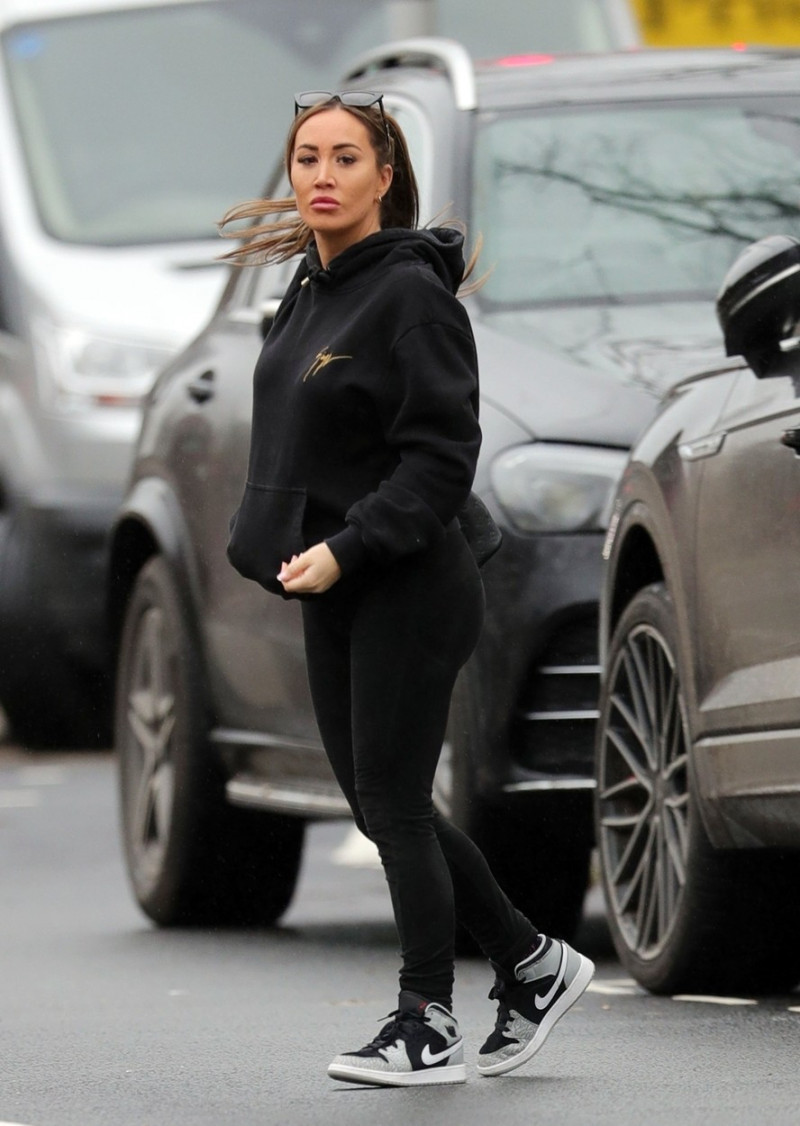 *EXCLUSIVE* England and Manchester City footballer Kyle walker's pregnant ex Lauryn Goodman is pictured in Alderley Edge after WAG Rebekah Vardy claimed that Kyle's wife Annie Kilner wanted Lauryn dead on Instagram.