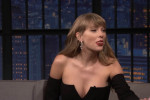 Taylor Swift makes an appearance on US TV chat show "Late Night with Seth Meyers"