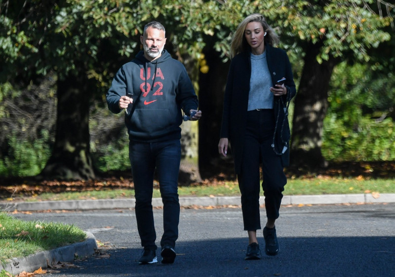 EXCLUSIVE: NO WEB BEFORE 3.45PM BST 14TH OCT 2022 - Ryan Giggs And Partner Zara Charles Seen Out Together For The First Time Since Retrial Announed