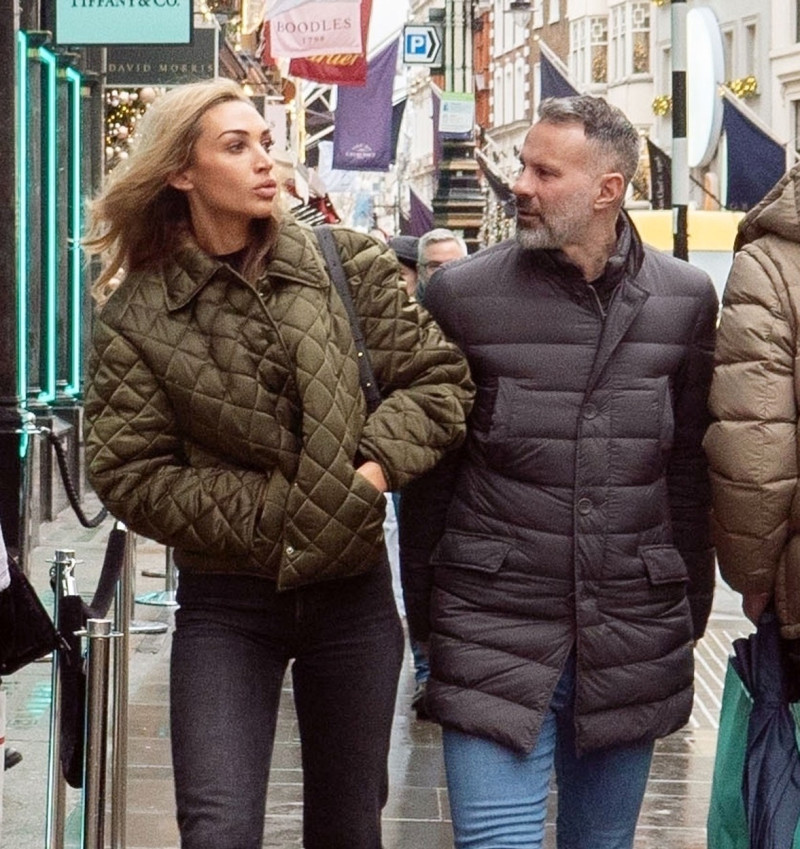 *PREMIUM-EXCLUSIVE* MUST CALL FOR PRICING BEFORE USAGE - Are Ryan Giggs and his girlfriend Zara Charles taking things to the next level in their relationship? They were spotted at Cartier Jewellers on London's Bond Street looking cozy while shopping!!!