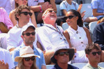 17.06.2023 Stuttgart, Tennis BOSS OPEN 2023 , Boris Becker (Mitte) mit Partnerin Lilian de Carvalho Monteiro und Sohn El