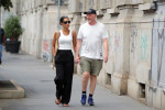 EXCLUSIVE: PREMIUM EXCLUSIVE RATES APPLY** Boris Becker Spotted Walking Hand In Hand With His Girlfriend Lilian de Carvalho Monteiro In Milan