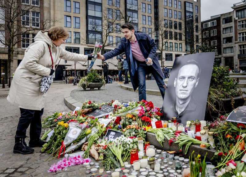 Vigil on Dam Square for Navalny's death