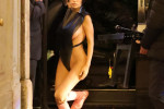 The American Rapper Kanye West and Bianca Censori arrives at backentrance at Cracco restaurant in Milan