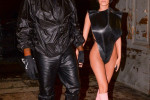 The American Rapper Kanye West and Bianca Censori are seen out in Milan. Italy