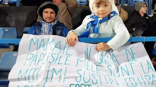 Un copil a oferit imaginea serii la Farul - CFR Cluj. Mesaj pentru bunica sa direct din tribună