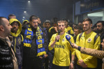 Fans welcome players of Fenerbahce to Istanbul