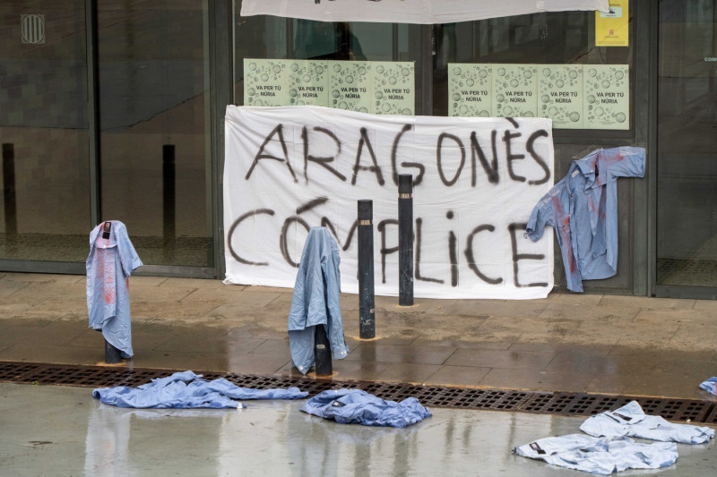 Brians prision_Sant Esteve Sesrovires_Barcelona_Prison officials protest at Can Brians.
