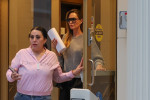 *EXCLUSIVE* Busy Angelina Jolie stops to visit a friend's apartment in LA