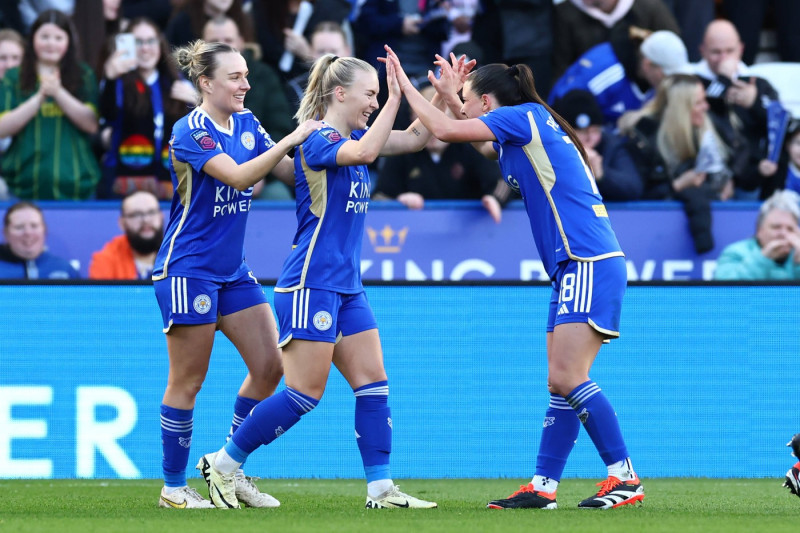 Leicester City Women v Brighton and Hove Albion Women FA Women s Super League 24/03/2024. GOAL 1-0 Leicester City forwar
