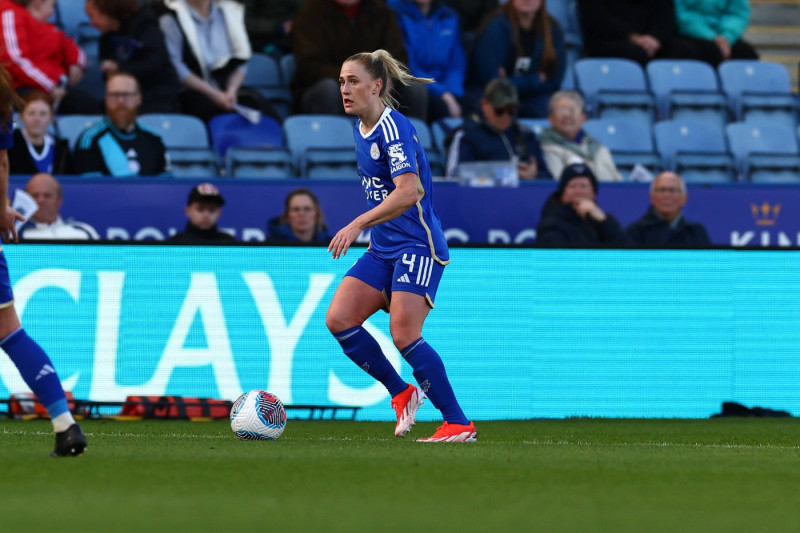 Leicester City Women v Brighton and Hove Albion Women FA Women s Super League 24/03/2024. Leicester City defender CJ Bot