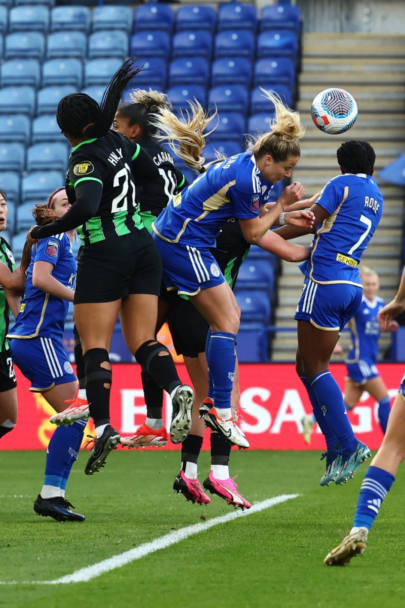 Leicester City Women v Brighton and Hove Albion Women FA Women s Super League 24/03/2024. Brighton defender Jorelyn Cara