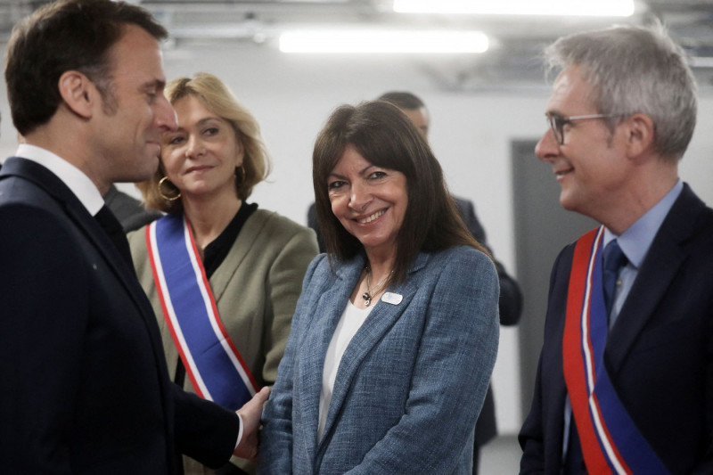 Macron Inaugurates The Olympic Aquatics Centre - Saint-Denis, France - 04 Apr 2024