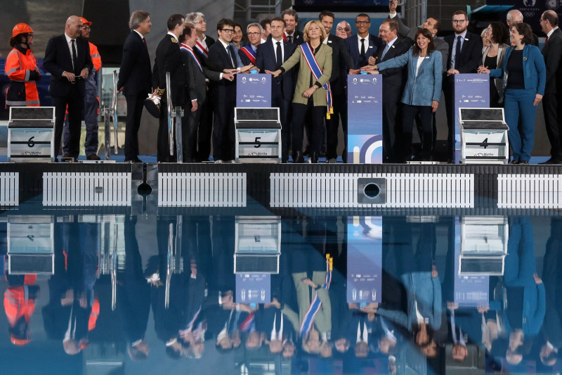 Macron Inaugurates The Olympic Aquatics Centre - Saint-Denis