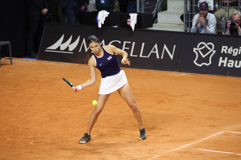 Emma RADUCANU (Equipe de Grande-Bretagne fĂ� minine de tennis) lors du match de Billie Jean King Cup France vs Grande-Bre