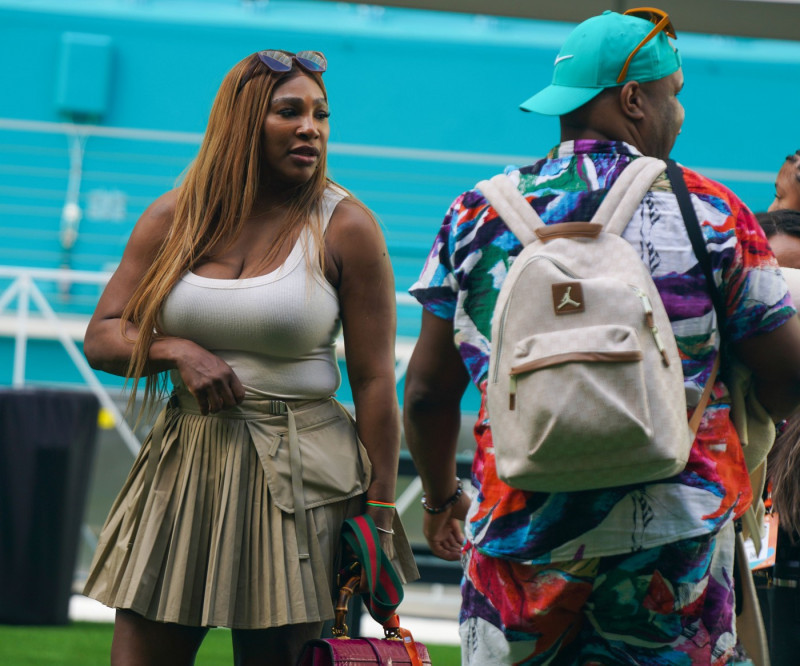 Serena Williams and daughter Alexis Olympia Ohanian visit 2024 Miami Open day 13 at Hard Rock Stadium in Miami Gardens, Florida, Hard Rock Stadium, Miami Gardens, Florida, United States - 29 Mar 2024