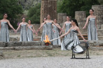 (SP)GREECE ANCIENT OLYMPIA PARIS 2024 FLAME LIGHTING CEREMONY