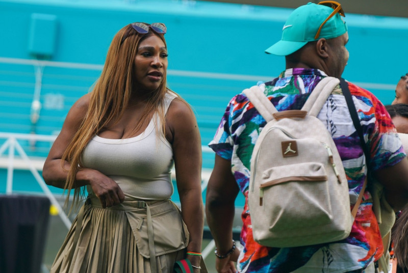 Serena Williams and daughter Alexis Olympia Ohanian visit 2024 Miami Open day 13 at Hard Rock Stadium in Miami Gardens, Florida, Hard Rock Stadium, Miami Gardens, Florida, United States - 29 Mar 2024