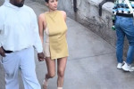 Kanye West’s wife Bianca Censori goes shoeless with bandaged feet as they visit Disneyland