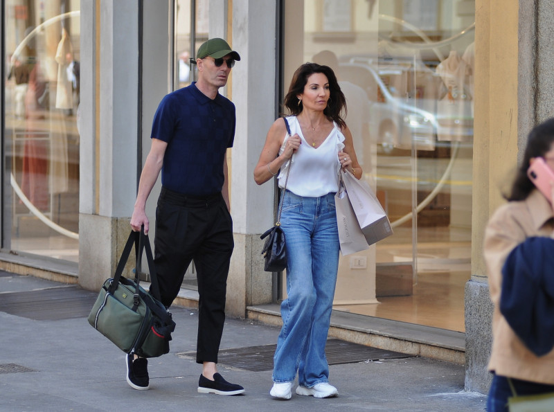 EXCLUSIVE: ZinĂ©dine Zidane With His Wife Veronique Shopping At A Home Furnishings Boutique In Milan - 17 Apr 2024