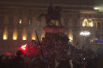 Inter Milan fans celebrate Serie A title in Italy