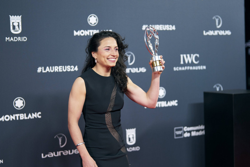 Laureus World Sports Awards Madrid 2024 - Winners Ivana Andres poses as winner of Laureus World Sports Awards Madrid 202