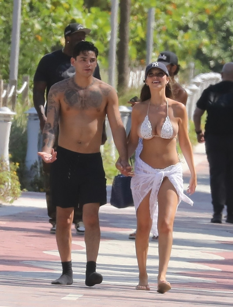 *EXCLUSIVE* Ryan Garcia is spotted out with someone who is not his GF, Grace Boor, after with a different mystery woman the day before! **WEB MUST CALL FOR PRICING**