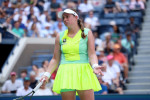 elena Ostapenko competes in the quarterfinals of the 2023 U.S. Open
