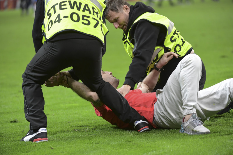 meciul de fotbal dintre FCSB si Farul Constanta din 27.04.2024, contand pentru Superliga Romania Playoff Etapa 7, Bucuresti, Romania