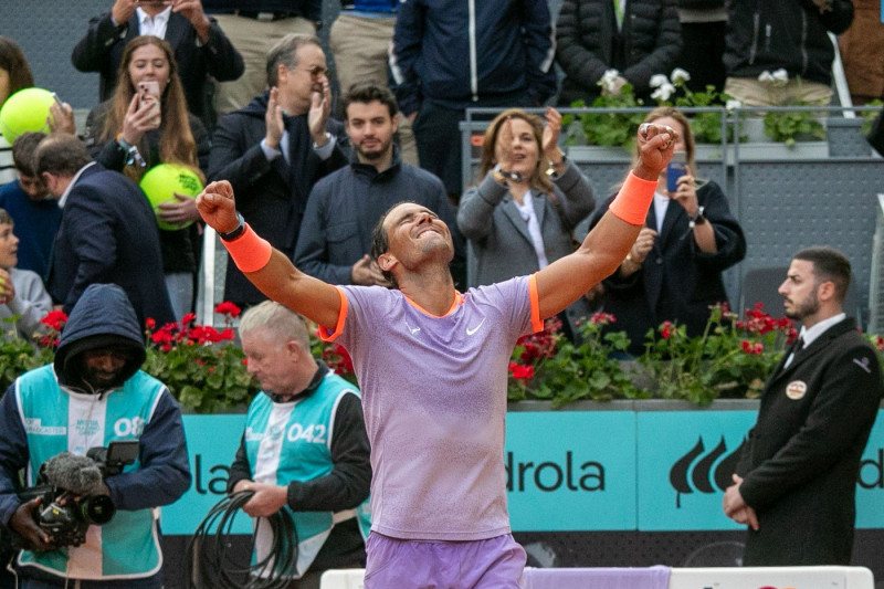 Rafal Nadal Vs Pedro Cachín in Madrid, Spain - 29 Apr 2024