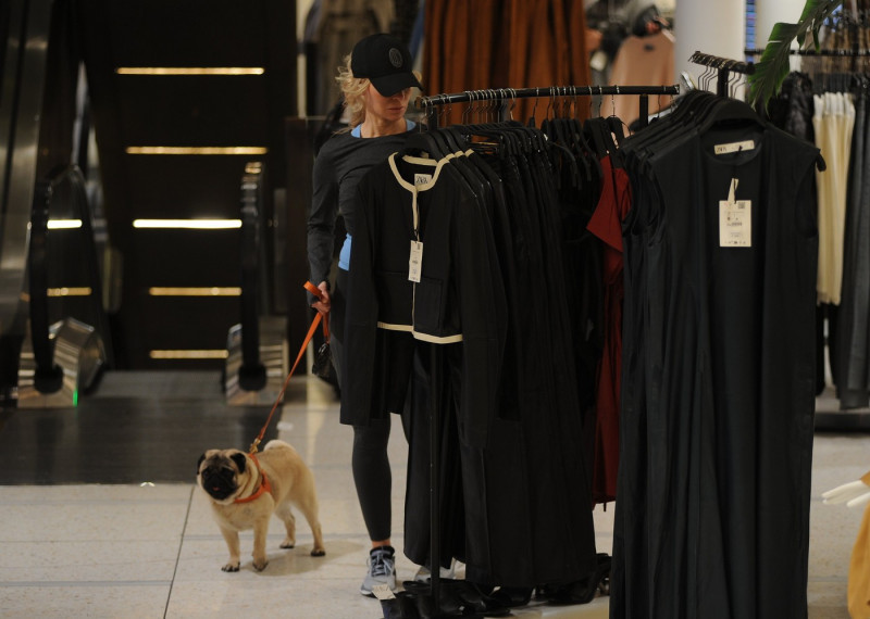 Helena Seger shopping with her dog at Hermes in Via Monte Napoleone, Milan, Italy - 02 Apr 2024