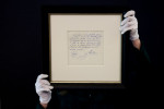 Sale Of Napkin With Lionel MessiŐs First Barcelona FC Contract, London, UK - 08 May 2024