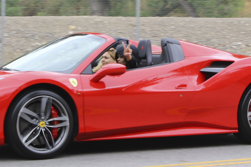 *EXCLUSIVE* Blac Chyna is all about peace in her new Ferrari Blac Chyna