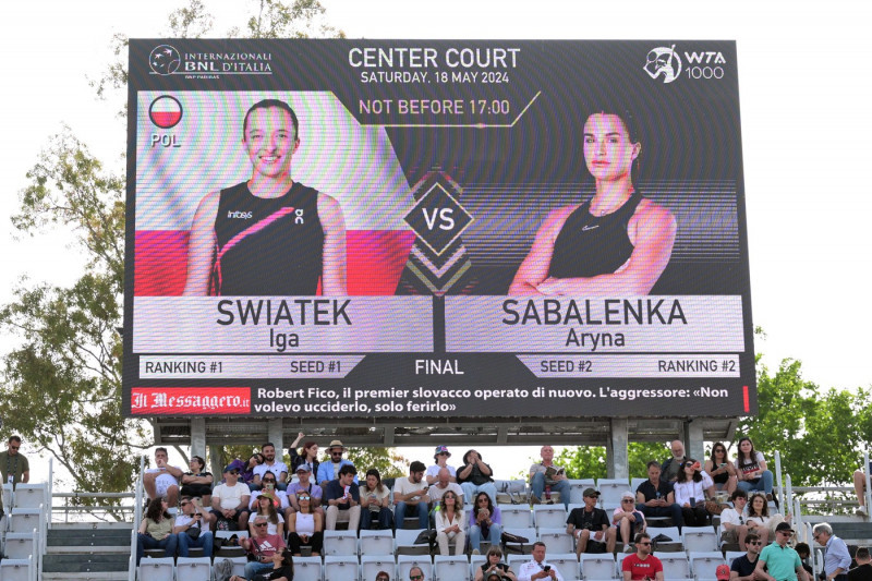 Iga Świątek (POL) vs Arina Sabalenka (BLR) - Finale femminile tennis - Internazionali BNL d'Italia 2024