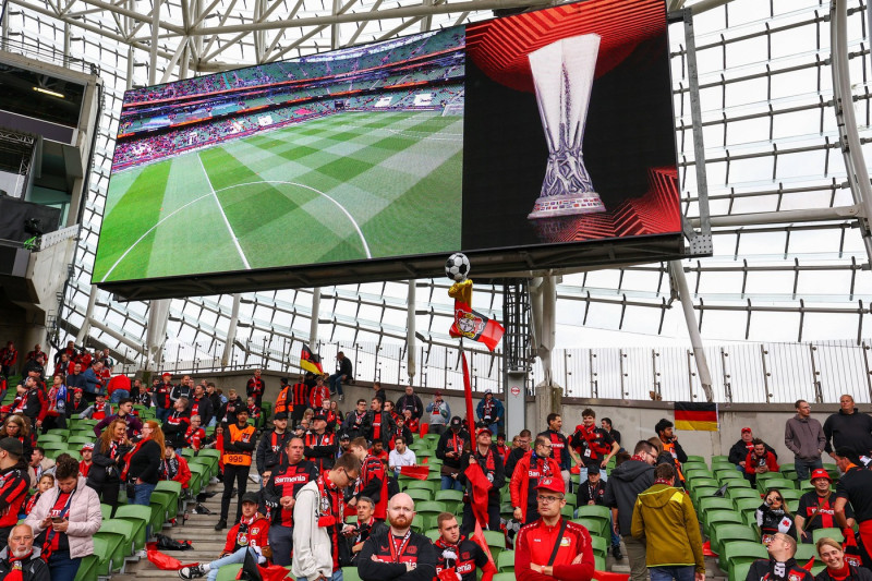 Atalanta BC v Bayer Leverkusen UEFA Europa League Bayer Leverkusen supporters during the UEFA Europa League Final betwee
