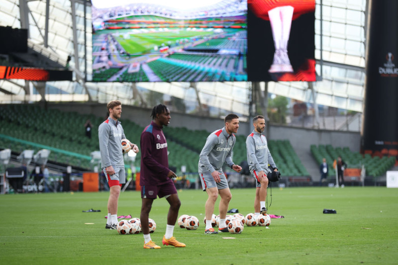 Bayer 04 Leverkusen Training Session and Press Conference - UEFA Europa League Final 2023/24