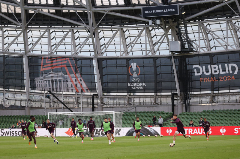 Bayer 04 Leverkusen Training Session and Press Conference - UEFA Europa League Final 2023/24