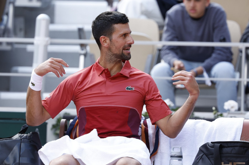 Tennis 2024: French Open: eighth final Novak Djokovic(SRB) and Francisco Serundolo (ARG)