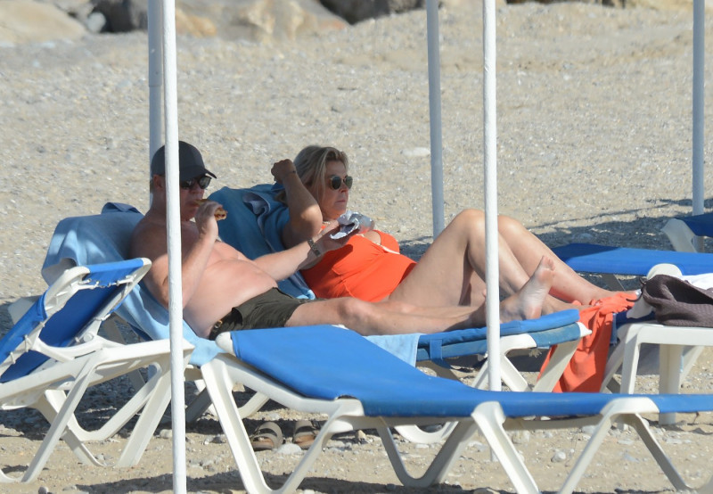 EXCLUSIVE: Ronald Koeman And His Wife Bartina Koeman Relaxing On The Beaches After Suffering A Heart Problem