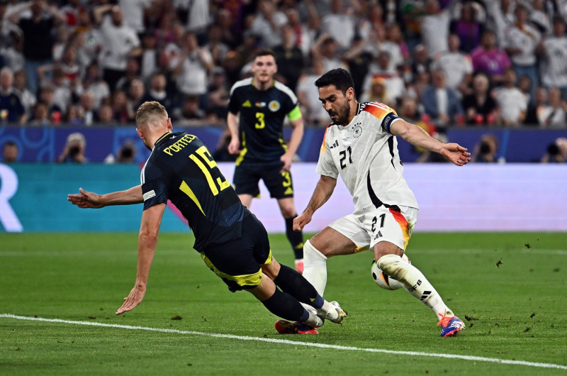 14.06.2024, xscotx, Fussball EM 2024, Deutschland - Schottland, emspor, v.l. Ryan Porteous (Team Schottland), Ilkay Günd