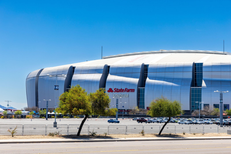 Glendale, AZ - April 6, 2024: State Farm Stadium is a multi-purpose stadium in Glendale, Arizona, west of Phoenix. It is home of the Arizona Cardinals