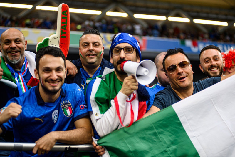 GELSENKIRCHEN, GERMANY - 20 JUNE, 2024: Fans. The football match of EURO 2024 Spain vs. Italy at Veltins Arena PUBLICATI