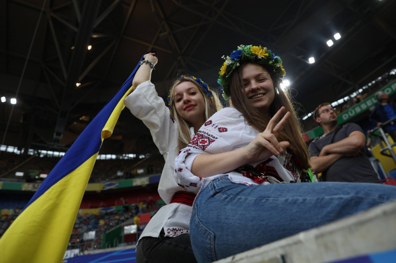 UEFA EURO, EM, Europameisterschaft,Fussball 2024: Slovakia vs Ukraine at Düsseldorf Arena in Dusseldorf Dusseldorf, Germ